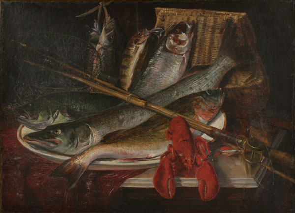 Appraisal: Thomas Corwin Lindsay American - Still Life with Fish oil