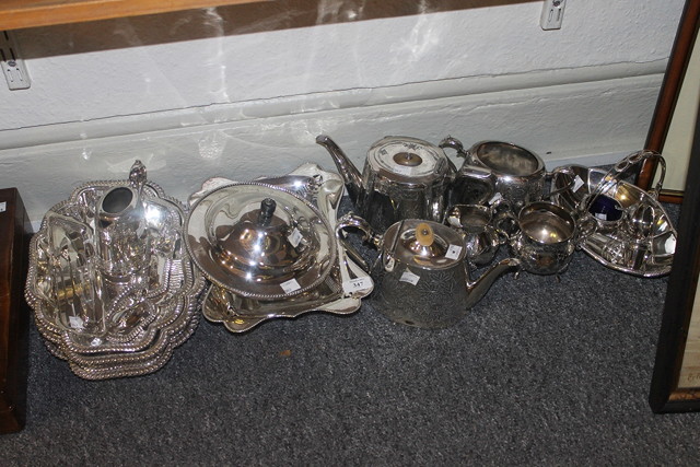 Appraisal: A QUANTITY OF VARIOUS SILVER PLATED WARES including a pair