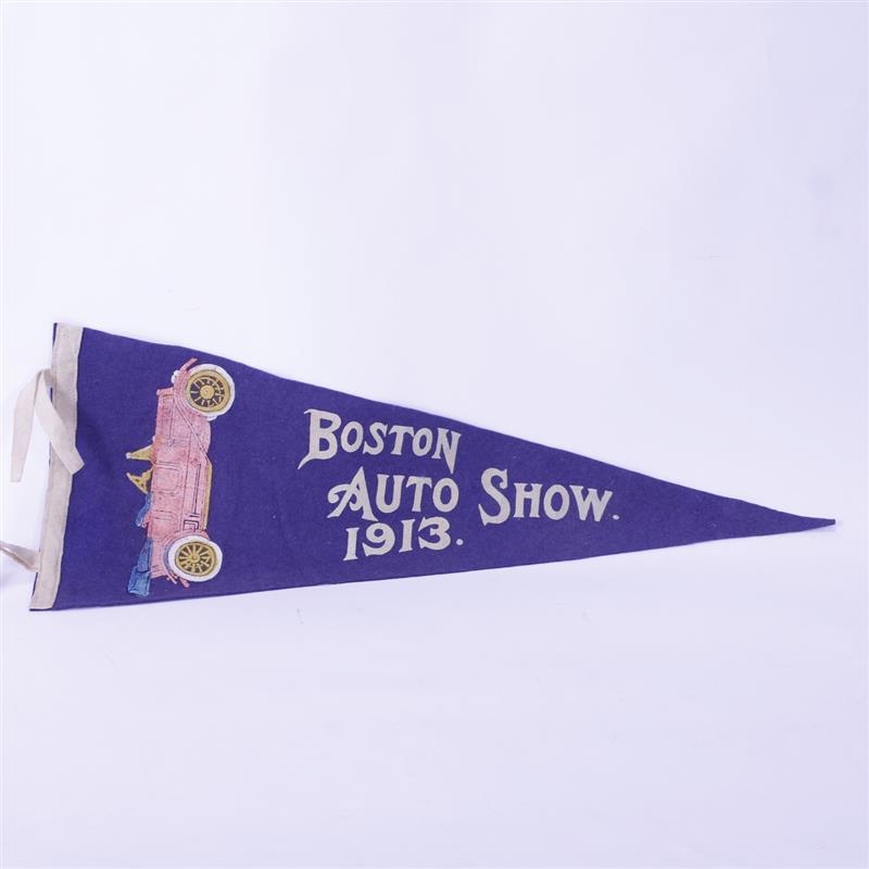 Appraisal: Boston Auto Show Pennant Vertical graphic x