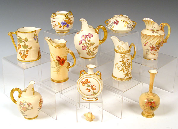 Appraisal: PIECE COLLECTION ROYAL WORCESTER To include pitchers creamers sugars vases