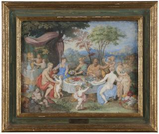 Appraisal: Attributed to Bernard Lens III Springtime feast with figures unsigned