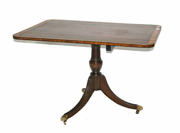 Appraisal: A George IV satinwood inlaid mahogany breakfast table first quarter