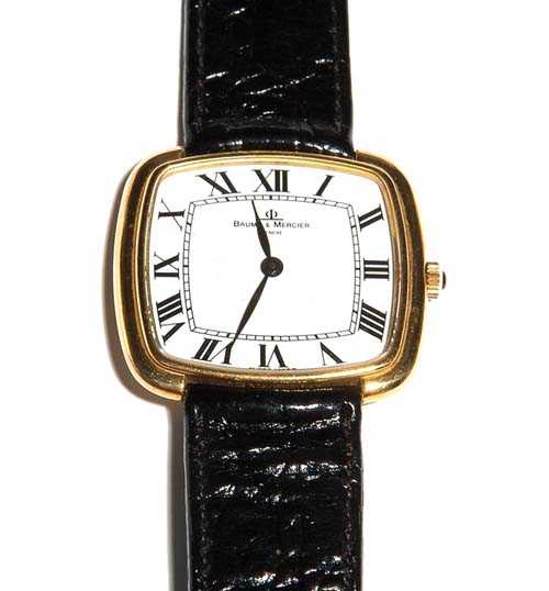 Appraisal: GENTLEMAN'S WRISTWATCH BAUME MERCIER from the s Yellow gold Flat