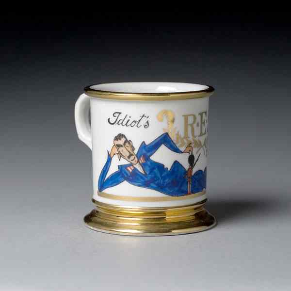 Appraisal: Occupational Shaving Mug of Playwright Robert E Sherwood Porcelain with