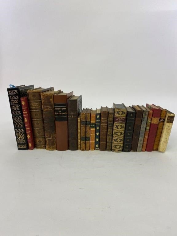 Appraisal: volumes of leather bound books to include The Adventures of