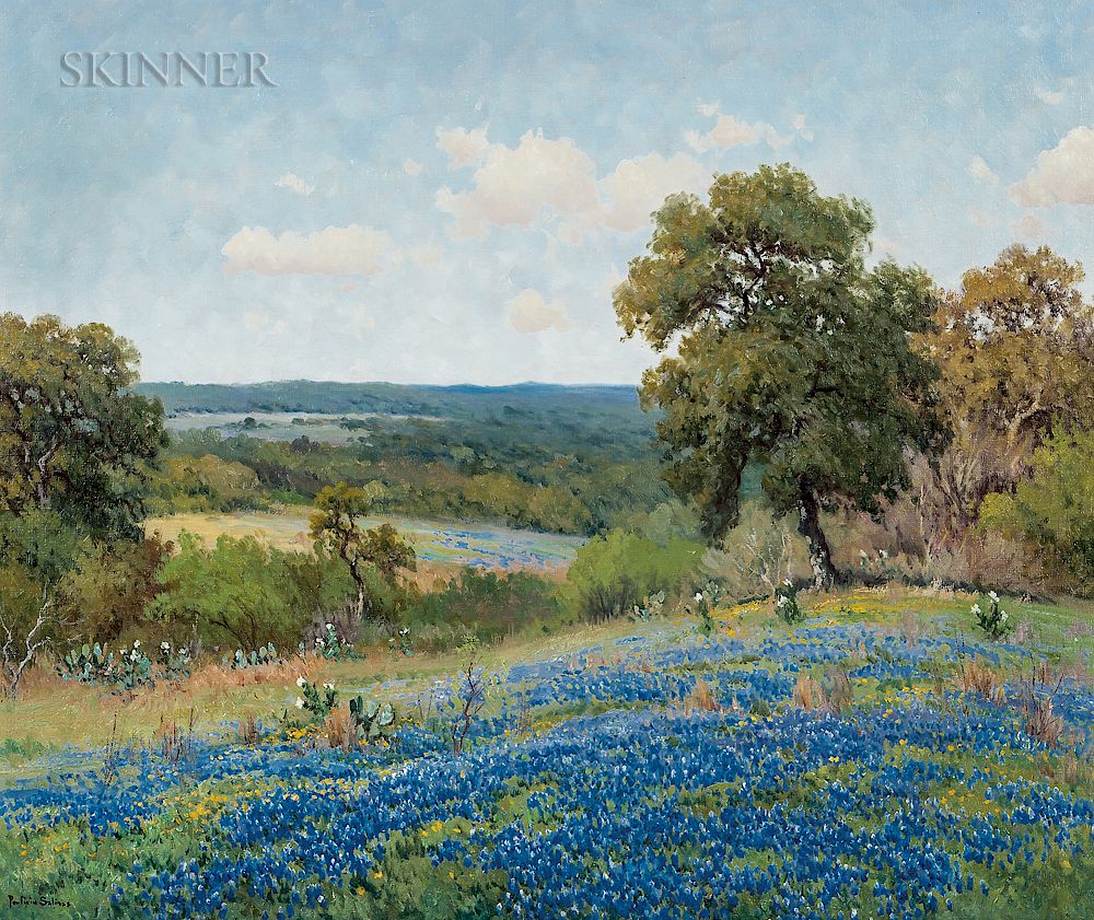 Appraisal: Porfirio Salinas American - Fields of Bluebonnets Porfirio Salinas American