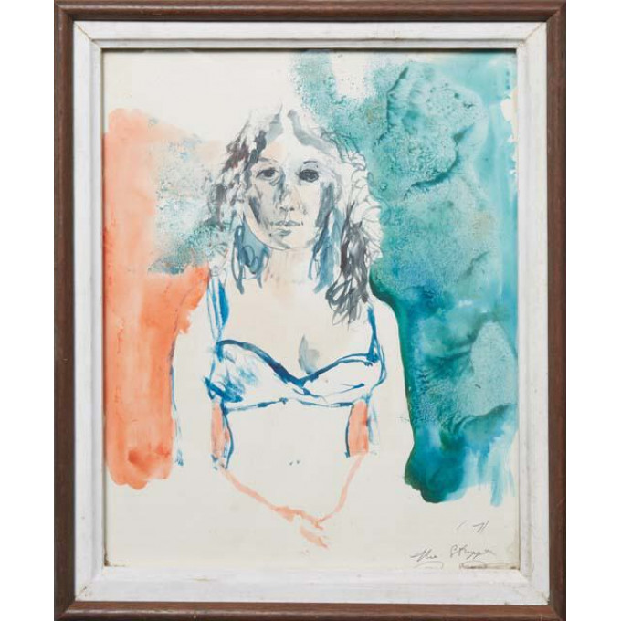 Appraisal: Noel Rockmore - New Orleans The Stripper watercolor on paper