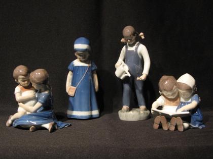 Appraisal: Four piece Bing Grondahl porcelain figures of young children H