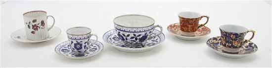 Appraisal: A Collection of English and Continental Porcelain Cups and Saucers