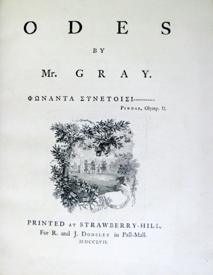 Appraisal: GRAY THOMAS Odes pages to x mm late th-century sprinkled