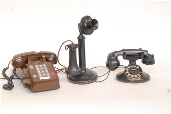 Appraisal: THREE VINTAGE PHONES Property from the home of Westport Ct