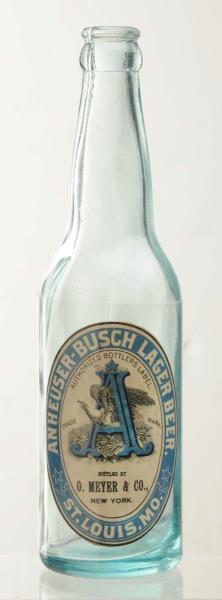 Appraisal: Anheuser-Busch Pre-Prohibition Lager Beer Bottle This bottle includes an Anheuser-Busch