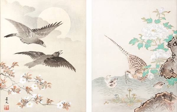 Appraisal: A group of six Japanese wood block prints each depicting