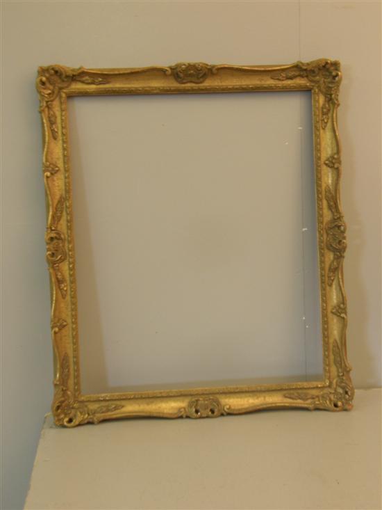 Appraisal: th century gilt moulded wood and gesso picture frame aperture