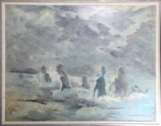 Appraisal: Painting The Bathers Bay Area School th century The Bathers