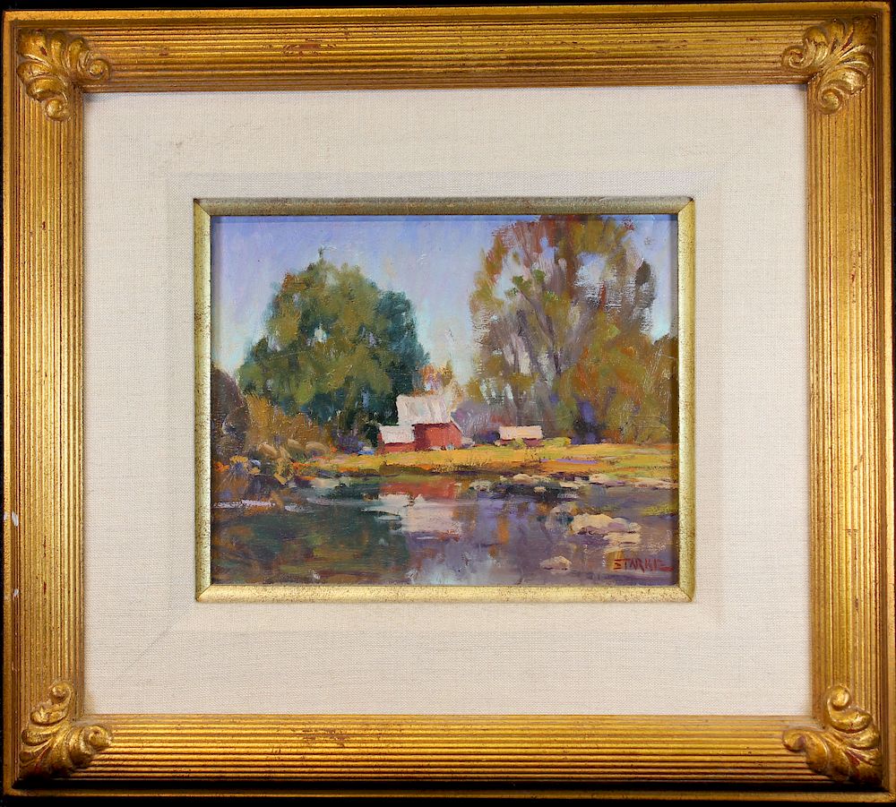 Appraisal: Phil Starke Arizona born Phil Starke Arizona born Impressionist river