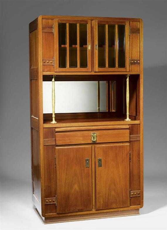 Appraisal: LOOS ADOLF attributed to - LARGE DISPLAY CABINET Art Nouveau