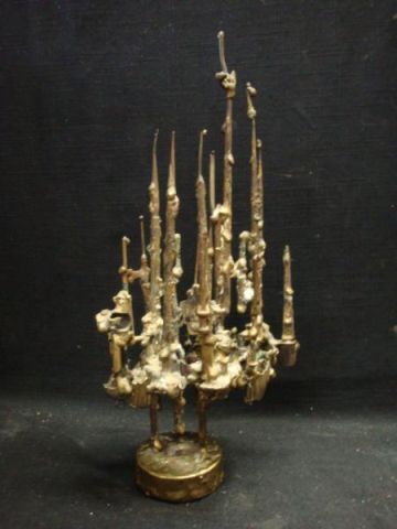 Appraisal: BROWN Judith Mixed Metal Sculpture W C Spires made from