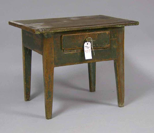 Appraisal: Painted pine child's tavern table th c h w