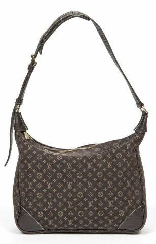 Appraisal: Louis Vuitton Boulogne handbag in brown monogram Mini Lin canvas