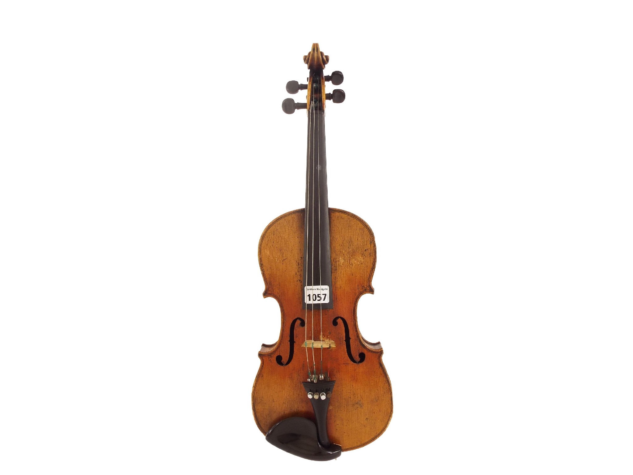 Appraisal: German three-quarter size Lowendahl violin circa cm