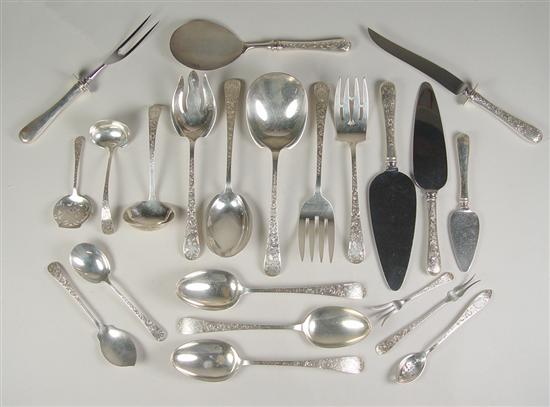 Appraisal: Gorham Covington Engraved Serving Pieces Includes cold meat fork one