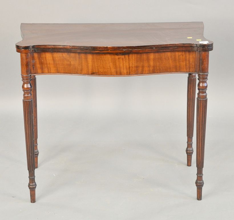 Appraisal: Sheraton style mahogany game table late th - early th