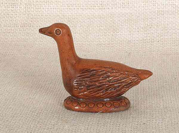 Appraisal: Pennsylvania redware bird rattle th c h w