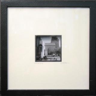 Appraisal: Signed Illegibly Contemporary Art Washington Square a three-dimensional collage with