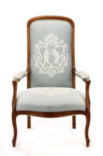 Appraisal: French Provincial Fruitwood Fauteuil Chair French late th early th