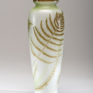 Appraisal: mile Gall French Vase enameled glass signed 'Galle' on body