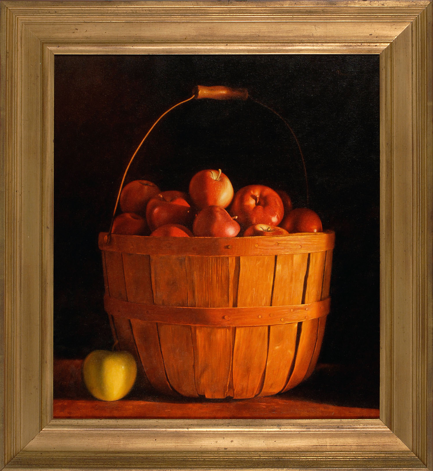 Appraisal: DAN BROWNContemporaryApple basket Unsigned but inscribed verso Apple Basket -