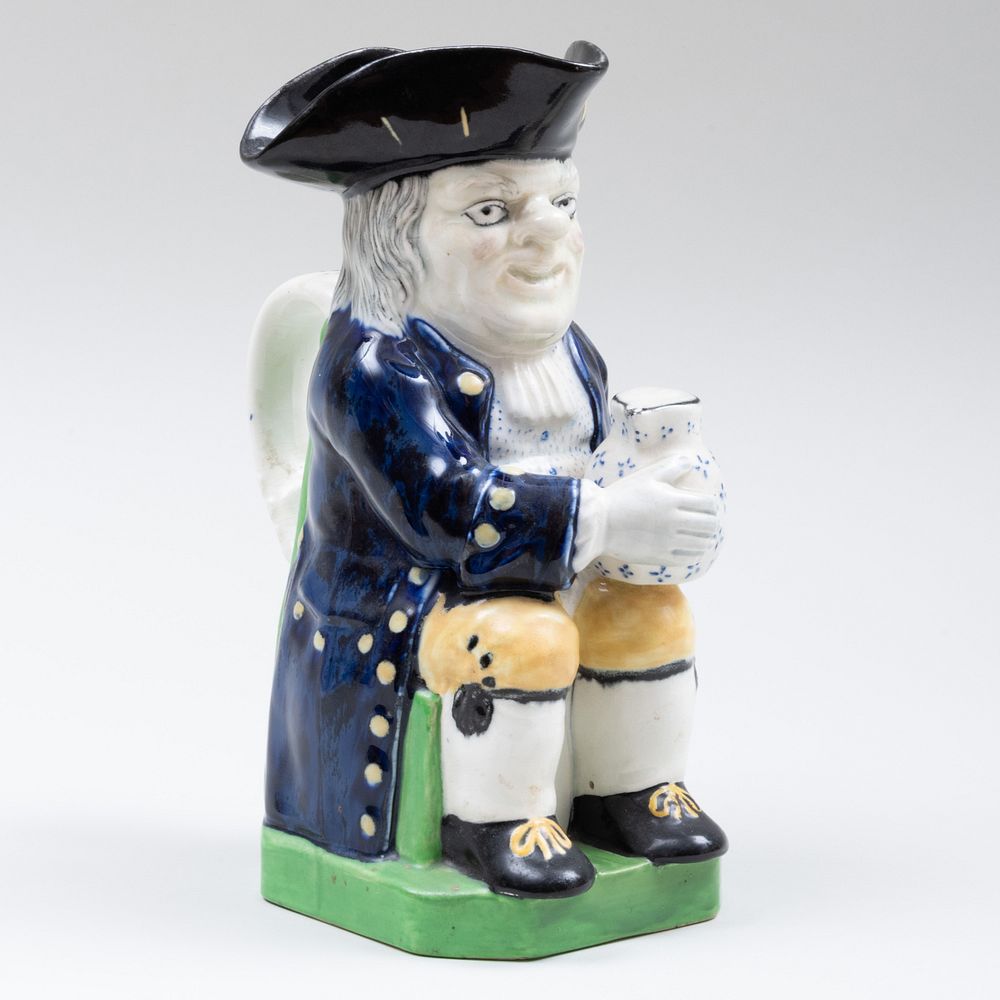 Appraisal: Prattware Toby Jug in high Applied label for Bernard S