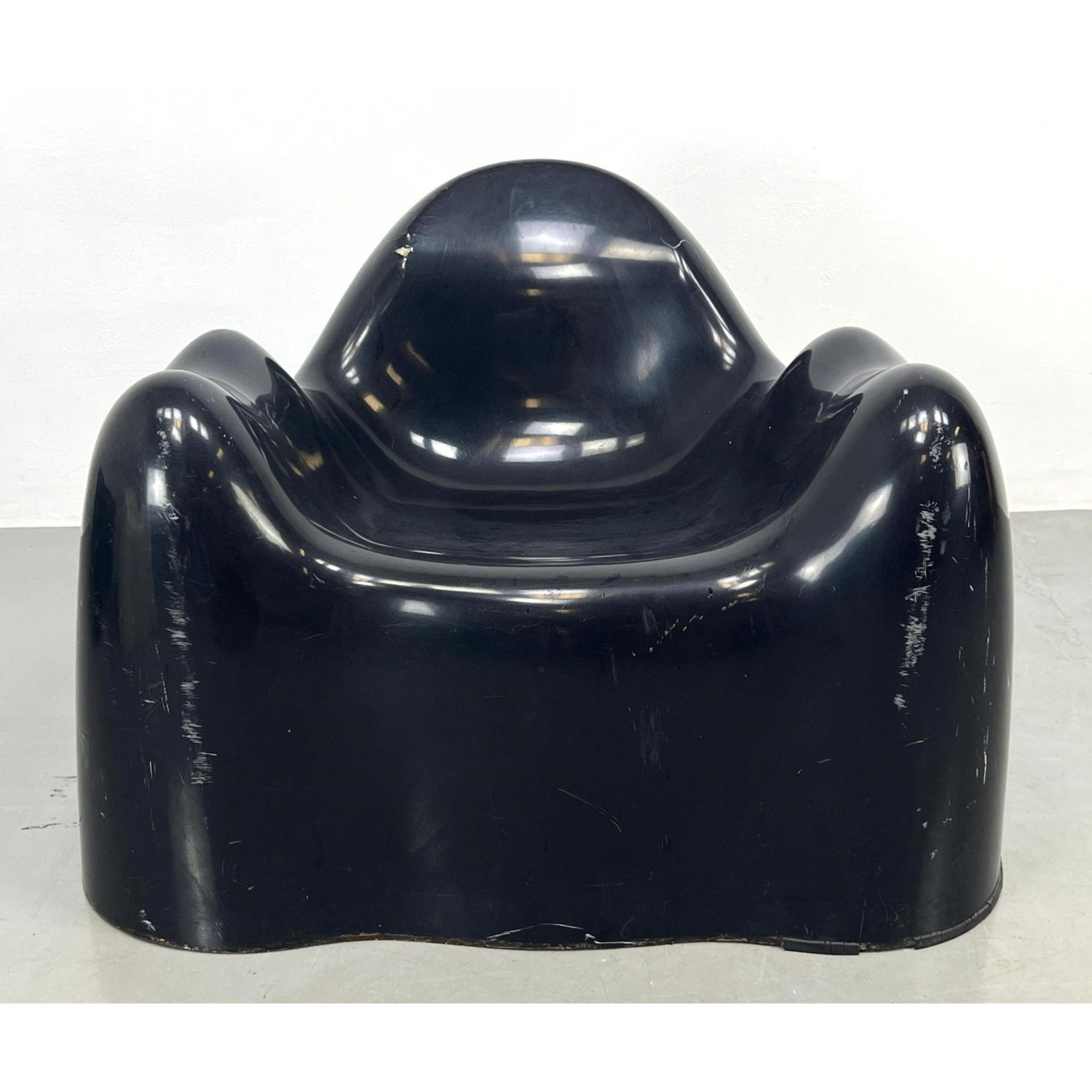 Appraisal: WENDELL CASTLE Molar Lounge Chair Black Coated fiberglass form Dimensions