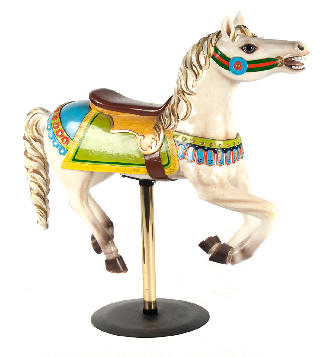 Appraisal: Contemporary carved painted wood carousel horse by Rebecca Powers with