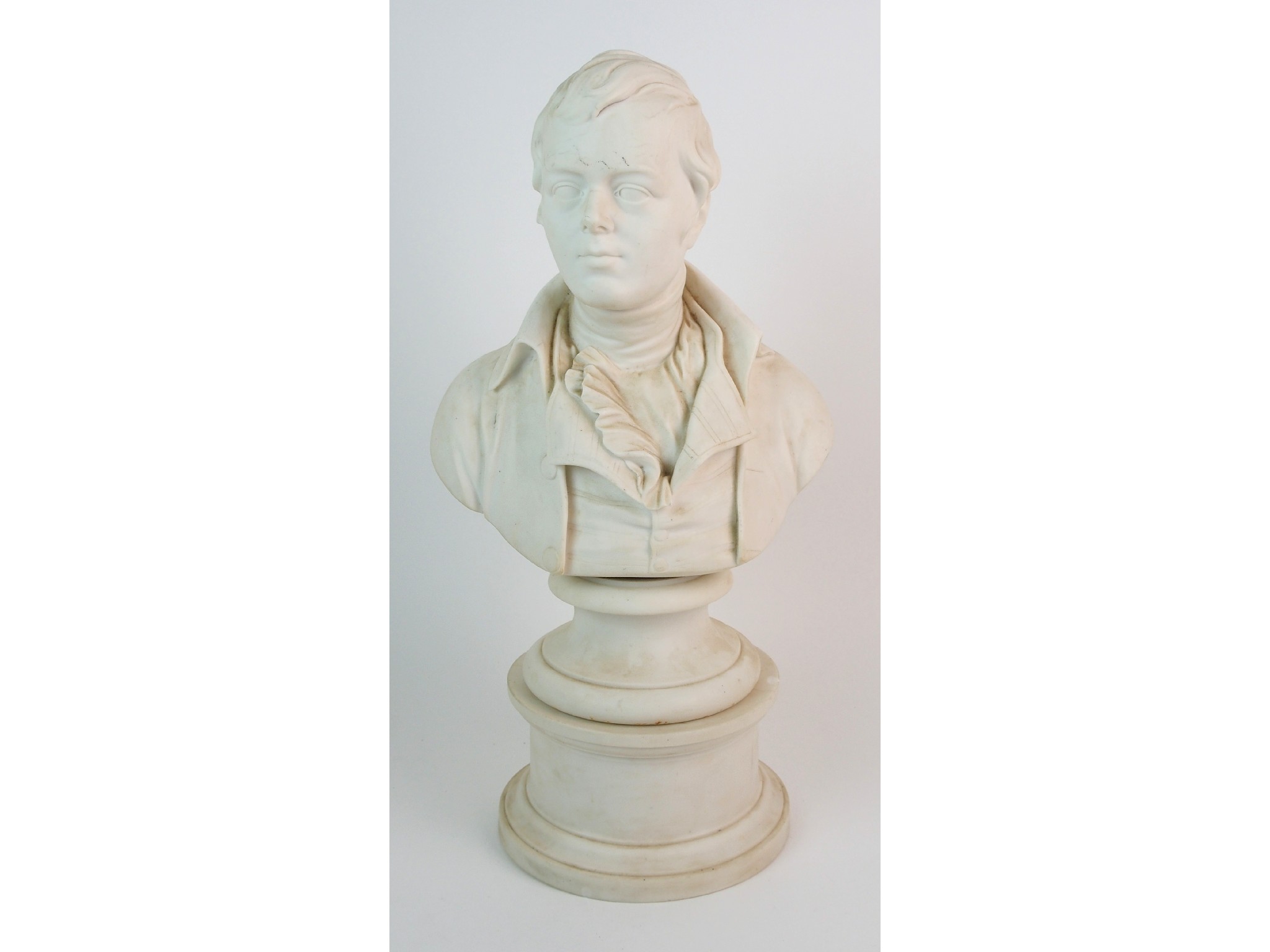 Appraisal: A Parian Ware bust of Burnsbust raised on socle further