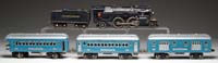 Appraisal: LIONEL STANDARD GAUGE STEAM LOCO E TENDER THREE PASSENGER CARS