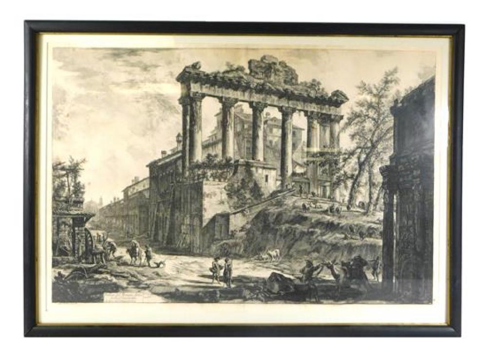 Appraisal: Giovanni Battista Piranesi Italian - th C framed etching under