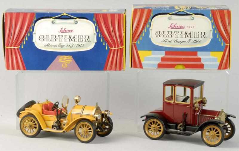 Appraisal: Lot of Tin Schuco Automobile Wind-Up Toys Description German Working