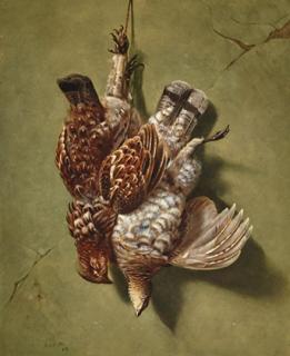 Appraisal: Frederick Stone Batcheller - Ruffed Grouse signed and dated Batcheller