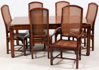 Appraisal: HENREDON ORIENTAL INFLUENCE DINING ROOM SET HENREDON ORIENTAL INFLUENCE TEAKWOOD