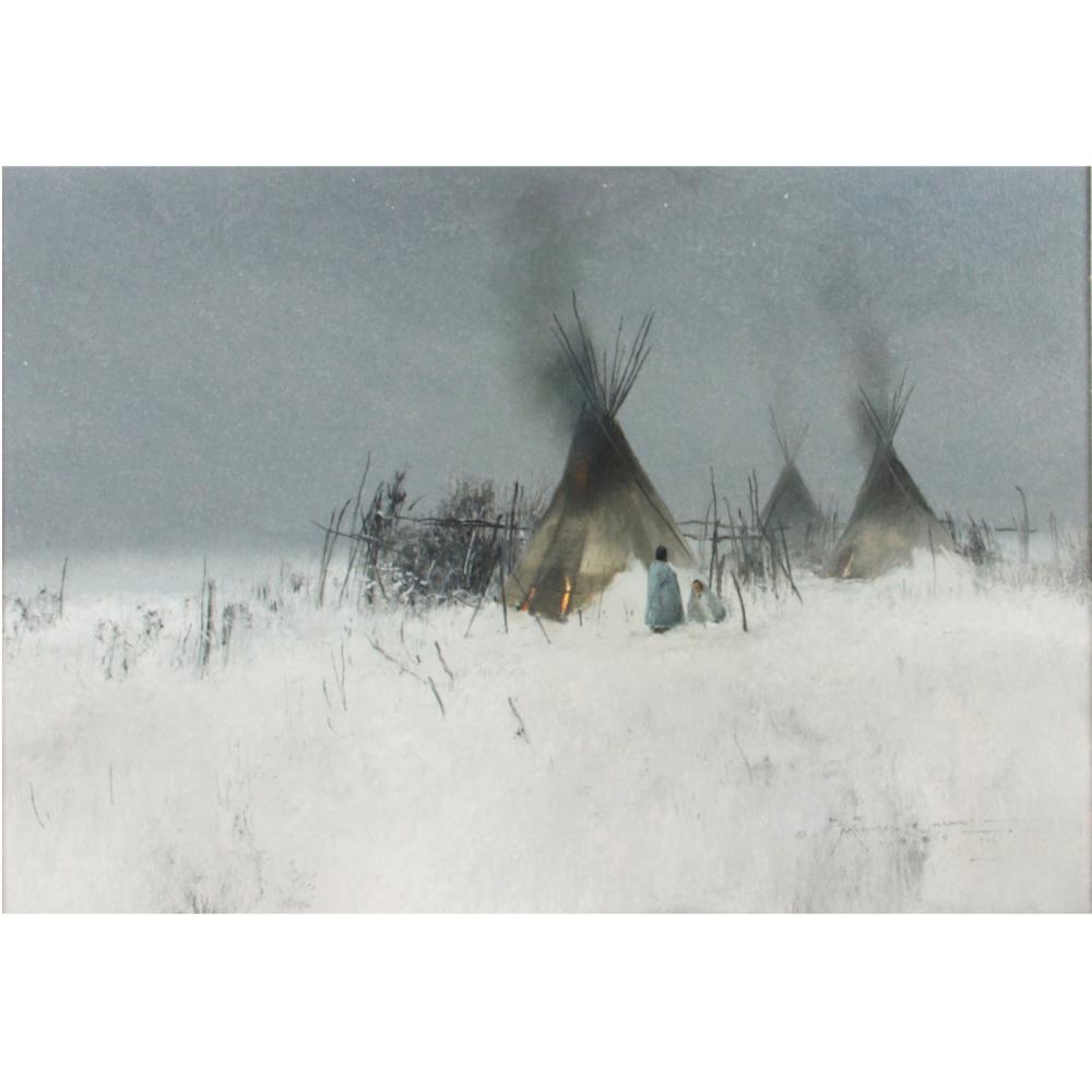 Appraisal: MICHAEL COLEMAN AMERICAN B DEAD OF WINTER OIL ON PANEL