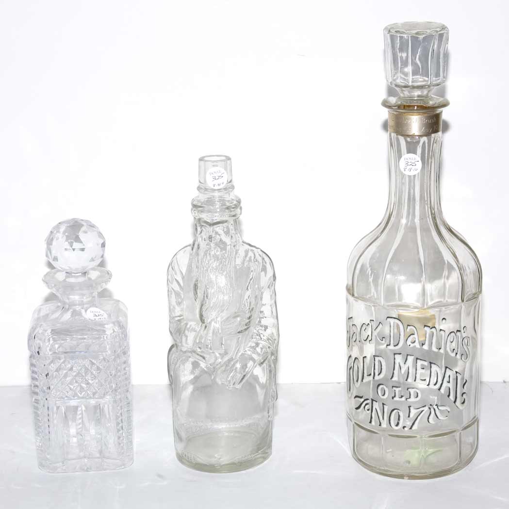 Appraisal: Group of Seven Glass Decanters