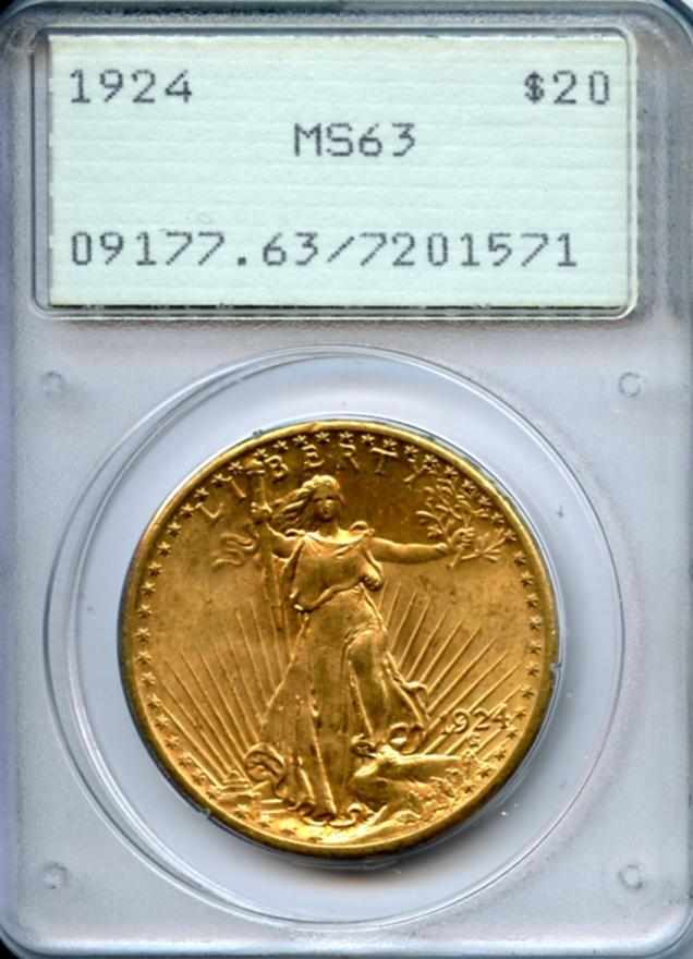 Appraisal: MS PCGS Subtle reddish-golden patina and a minimum of abrasions