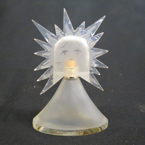 Appraisal: French LeRoy Soleil Perfume Bottle frosted glass base with lucite