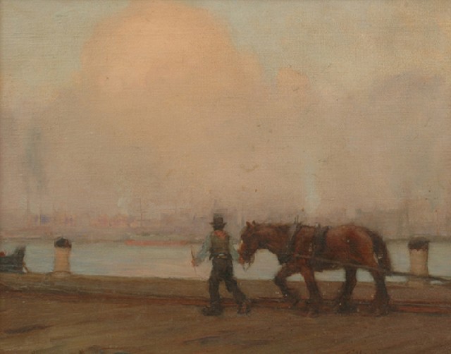 Appraisal: Charles Wheeler - Old Horse on the No Wharf oil