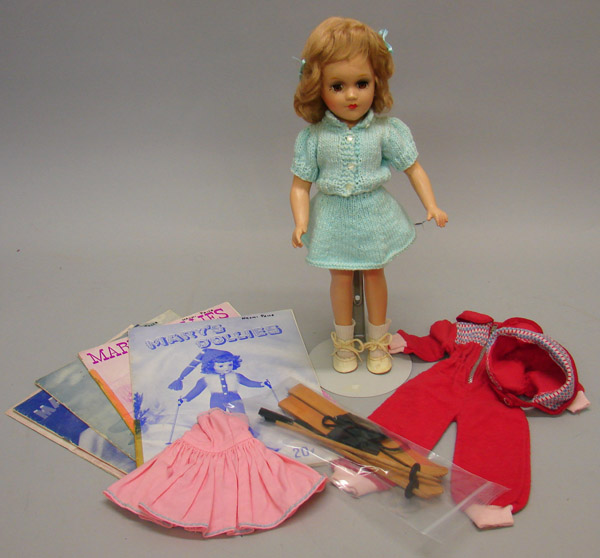 Appraisal: Lot Compo marked Mary Hoyer doll Brown sleep eyes honey