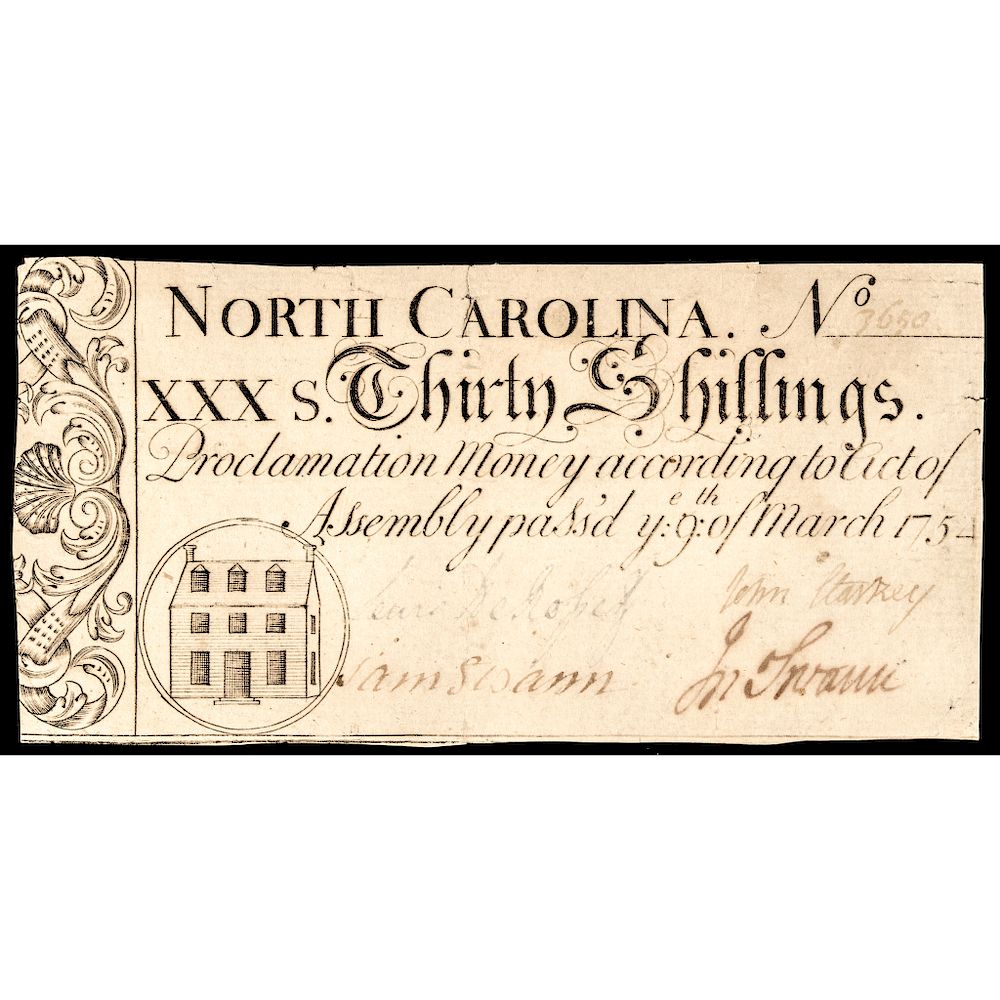 Appraisal: Colonial Currency NC March Act Shillings PCGS Extremely Fine- North