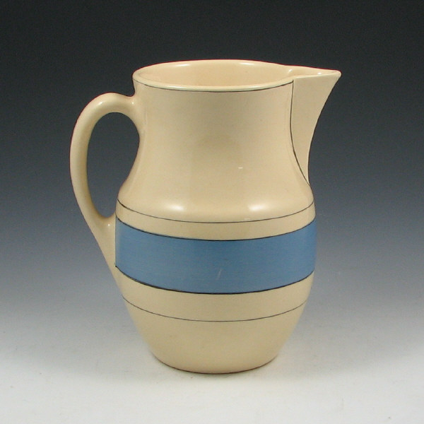 Appraisal: Roseville Banded Utility Pitcher Roseville Banded Utility pitcher Marked with