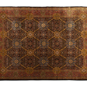 Appraisal: An Indian Persian Design Wool Rug th Century feet inches